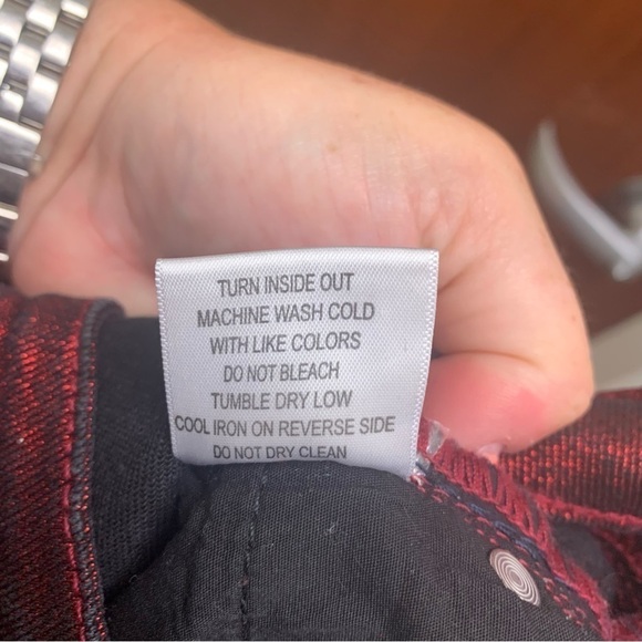 ModCloth Distressed Red Metallic Pants - Picture 12 of 12